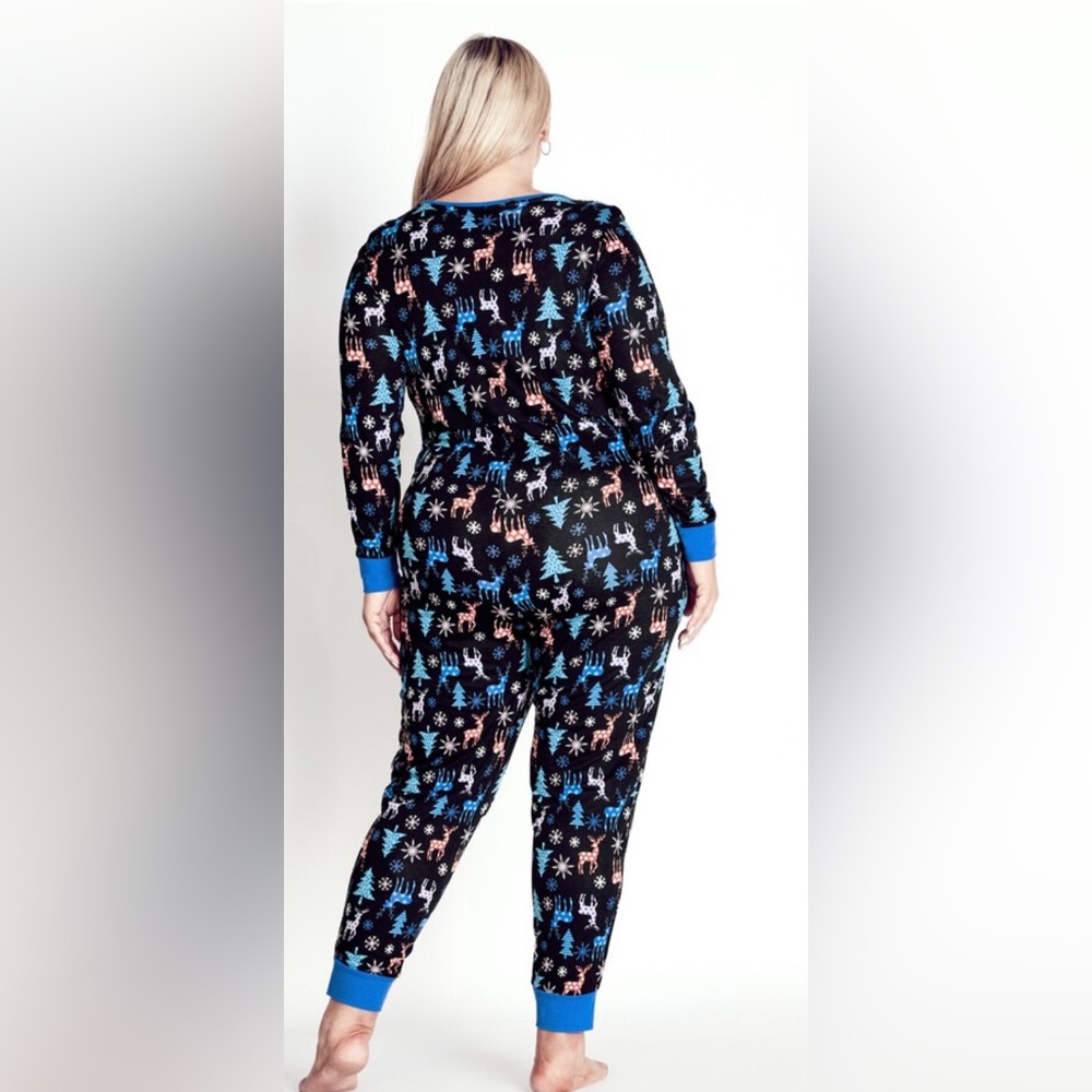 Plus size holiday onesie pajamas